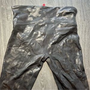 SPANX Faux-Leather Camo Leggings